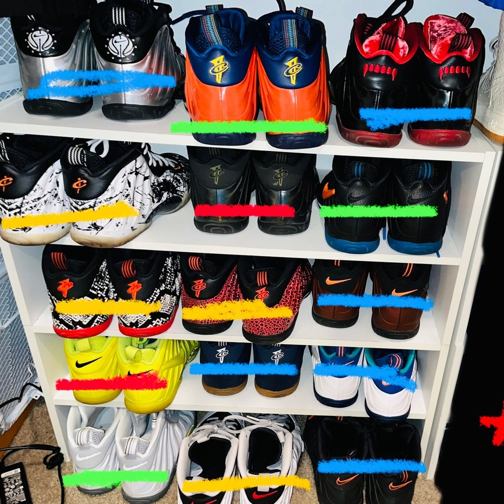 Kids SZ 4-4.5 W(6-6.5) Nike Foamposites